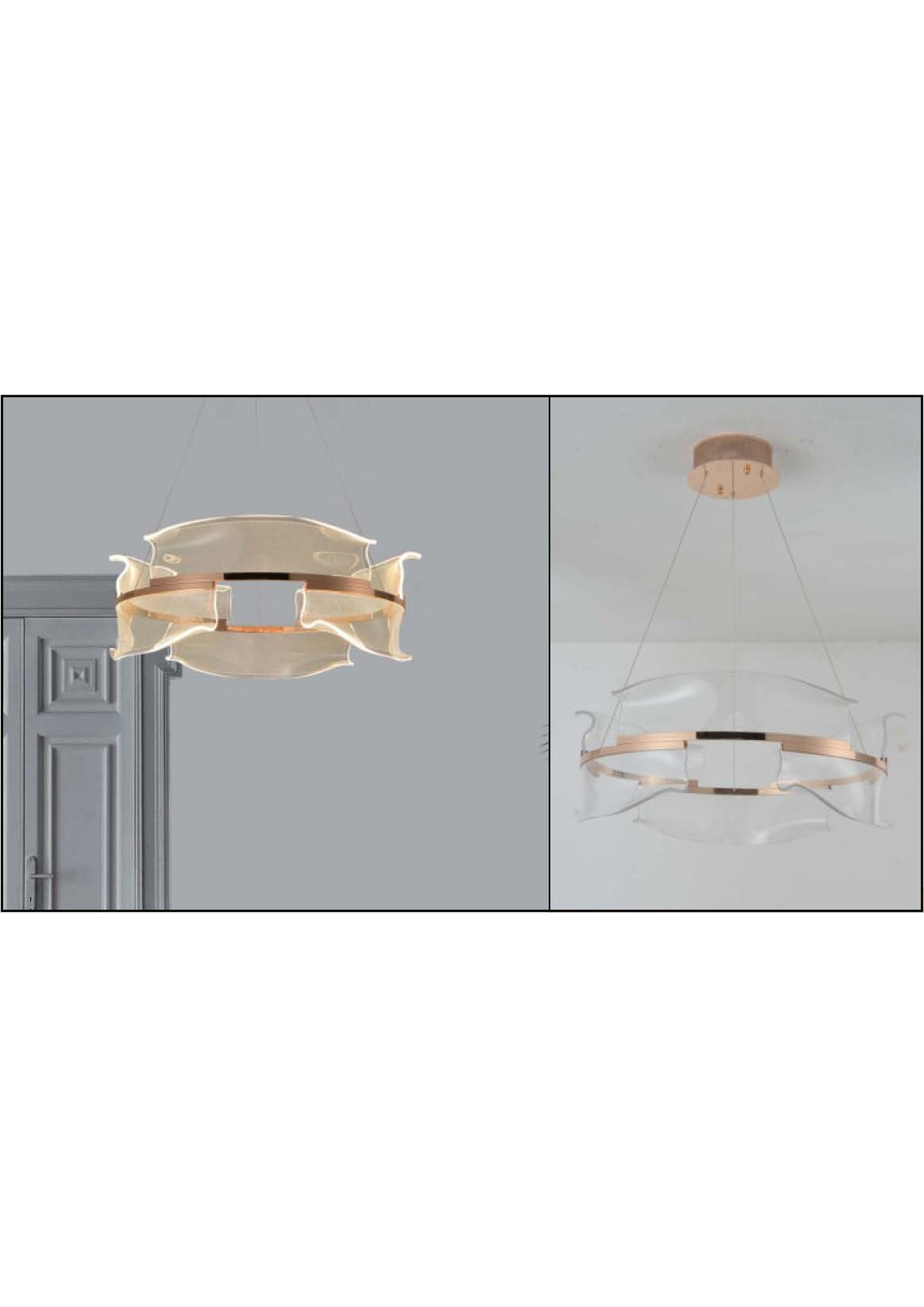 Beyond Lights - Glass Ring Chandelier- GL